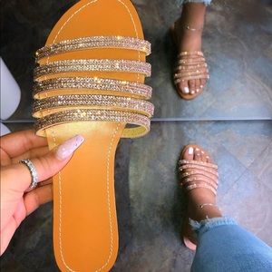 Rose gold sandals